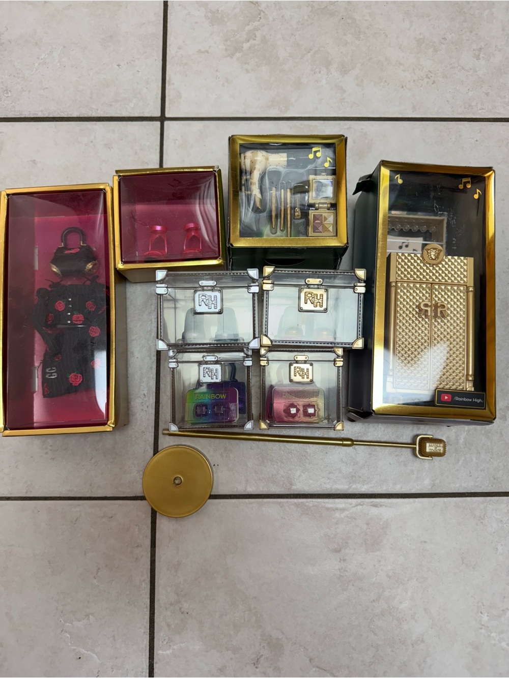 Rainbow high doll accessories storage box